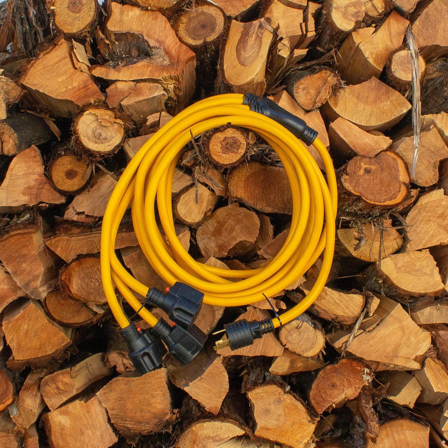 Firman 25FT Power Cord L5-30P 30AMP to 5-20Rx3 With Circuit Breaker Protection 1105