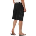 thumbnail image 3 of INSPIRE CHIC Men's Solid Board Shorts Quick Dry Swim Trunks with Elastic Waist & Drawstring 32 Black, 3 of 7
