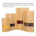 thumbnail image 2 of Transemion 10pcs Snack Bags Kraft Paper Window Paper Window Candy Bags Sealing Portable Cookie Bread Pouches 16*22 1Set, 2 of 6