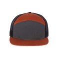 thumbnail image 2 of Richardson Seven-Panel Trucker Cap, One Size, CharcoalBurnt OrangeBlack, 2 of 3