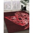 thumbnail image 3 of Ahgly Tapis Rectangulaire Intérieur Lavable en Machine Rouge Brique, 8 Pieds x 10 Pieds, 3 of 7