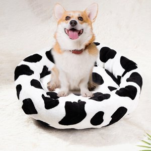 TopLLC Pet Kennel New Cow Dog Kennel Winter Warm Dog Mat Sleeping Mat Nest Cat Bed