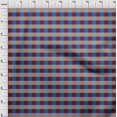 thumbnail image 3 of oneOone Cotton Poplin Blue Fabric Gingham Check Craft Projects Decor Fabric Printed By The Yard 56 Inch Wide, 3 of 4