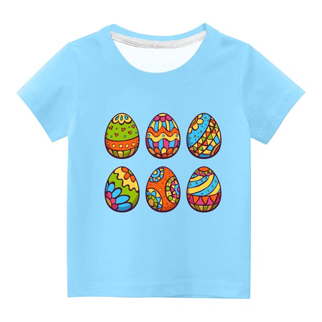 Chemises pour Filles Tout-Petits Enfants Garçons Filles Mignon Col Rond Imprimé Manches Courtes Haut