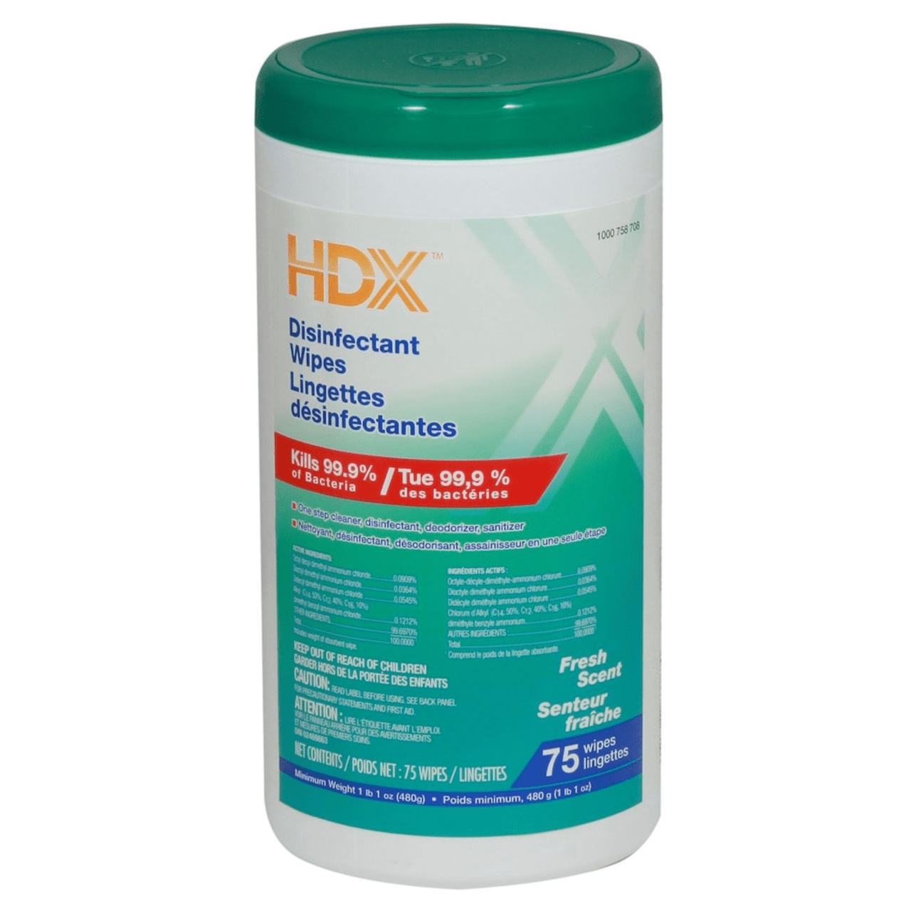 HDX Fresh Scented Disinfectant Wipes (75-Count)
