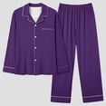thumbnail image 2 of 2025 Pyjama Décontracté à Col en V pour Femmes Shorts avec Poche Couleur Unie Pyjama Long pour Femmes Pyjama, 2 of 3