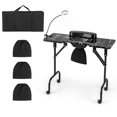 thumbnail image 1 of Gymax Folding Manicure Nail Table w/ Electric Dust Collector LED Lamp Carry Bag Black, 1 of 10
