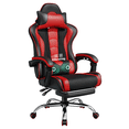 thumbnail image 1 of Yaheetech High Back Ergonomic Gaming Chair with Slide Out Footrest, Black/Red, 1 of 7