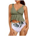 thumbnail image 2 of TIMIFIS Maillot de Bain Bikini Taille Haute pour Femme, Imprimé Floral, à Nouer, Deux Pièces, 2 of 7