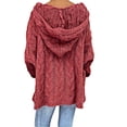 thumbnail image 4 of EGNMCR Cardigans pour Femmes, Pulls pour Femmes Mode Ample Grande Taille Couleur Capuche Manches Longues Hauts Chandail Femmes, 4 of 8
