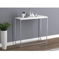 thumbnail image 1 of Safdie & Co. Console Table 31L White Silver Metal, 1 of 4