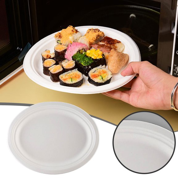 Grandes Assiettes Ovales Jetables pour le Dîner, Robustes, en Vrac, pour l'Entreposage des Aliments, la Restauration et les Événements