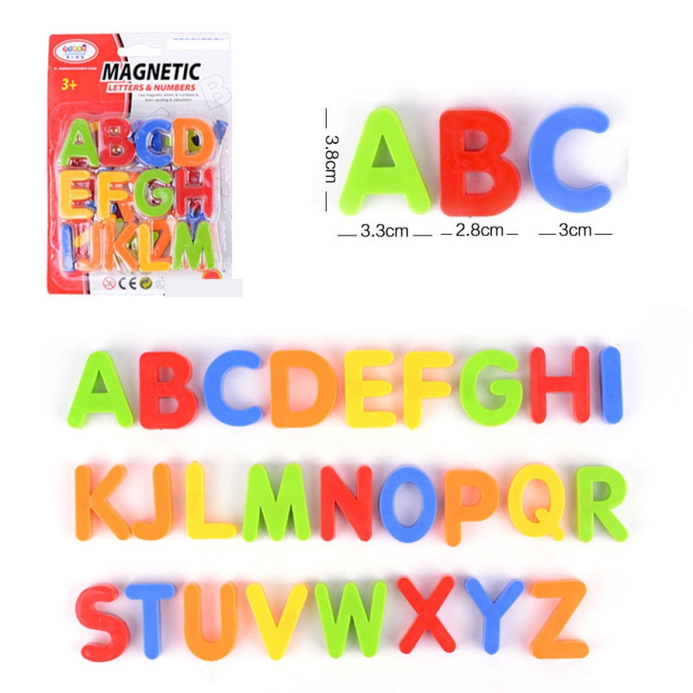 Lot De 80 Lettres Et Chiffres Magnétiques – Alphabet Majuscule/minuscule, Chiffres 0-9, Multicolore – éducatif Réfrigérateur