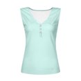 thumbnail image 4 of AherBiu Ribbed Tank Tops for Women 2024 Summer Knitted Slim Fitted Camis Stretchy Comfy Button V Neck Tops, 4 of 5