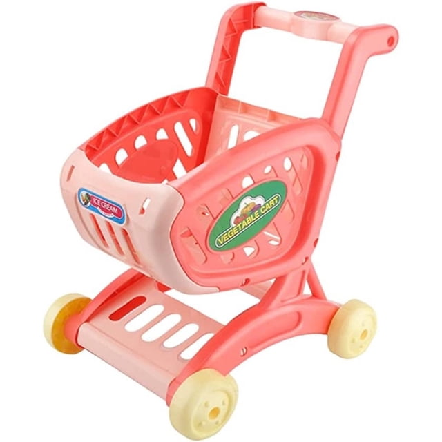 MesaSe Mini Petit Chariot de Magasinage de Magasin Jouet Chariot à Main de Supermarché Modèle Chariot Utilitaire Rangement Jouet Ensemble de Jeu d'Imitation pour Enfants Garçons Bleu