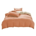 thumbnail image 1 of All-Season Bedding Set, 4-Piece Washable Solid Color Duvet Cover and Sheet Set with Pillowcases, Soft Breathable Fabric for Year-Round Home Use, 1 of 9