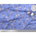 thumbnail image 2 of Soimoi Viscose Chiffon Fabric Text,Floral & Eiffel Tower Architectural Print Fabric by Yard 42 Inch Wide, 2 of 3