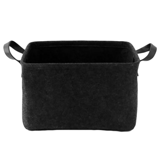 Bangcool Felt Storage Basket Hand-held Simple Felt Organizer Box Storage Bin with Handle