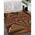 thumbnail image 3 of Ahgly Company Tapis d'Intérieur Lavable à la Machine, Carré, Transitionnel, Brun Pâle, Tapis de Zone, 5 Pieds Carré, 3 of 7