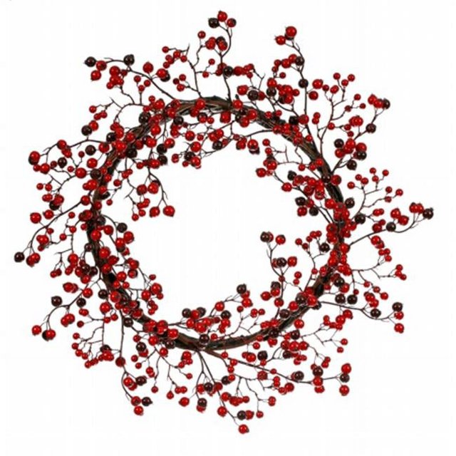 Vickerman P101422 Couronne de Baies Mélangées Rouge-Bourgogne 22 Po. Extérieur
