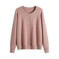 thumbnail image 1 of Cameland Cardigan Veste Chandail Uni à Col Rond pour Femmes Chandail à Col Rond, 1 of 7