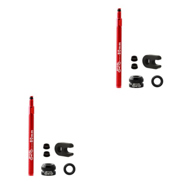 ZheElen Polyvalent Tubeless Pneu Presta Valve Extender pour et Vélos de Route 80mm Rouge 50mm 80mm 2Set