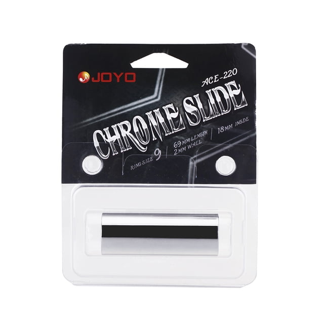 Yeacher Joyo ACE-220 Guitar Slide Bass Cylinder Tone Bar Chrome-plated Stainless Steel Metallic