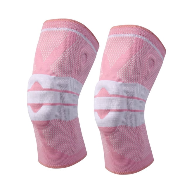 2 Pcs Manchon de Compression Ultra pour Genou - Orthèse de Genou Professionnelle, Enveloppes Élastiques pour Genou, Stabilisateur de Rotule avec Gel de Silicone, Soutien à Ressort, Soutien de Genou Antidérapant pour Hommes Femmes