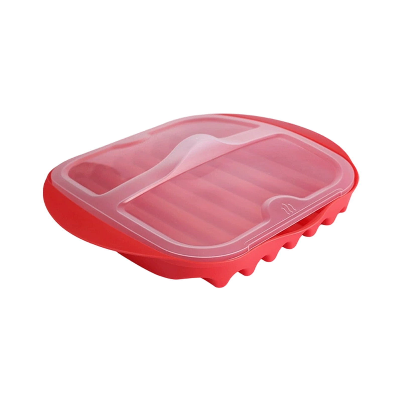 tamizeot Red Microwave Bacon Cooker Efficiently Makes Breakfast With Reduced Cleaning Time And Added Fat Removal Microwave Tray