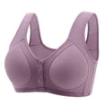 thumbnail image 1 of Yuyuzo Plus Size Front Snap Closure Bras for Seniors Wireless Bras Full Coverage Comfort Everyday Bras, 1 of 2