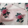 thumbnail image 4 of oneOone Silk Tabby Fabric Leaves & Floral Block Printed Fabric 1 Yard 42 Inch Wide, 4 of 4