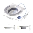 thumbnail image 3 of Bassin de Bain Pliable et Rabattable pour s'Asseoir pour le Confort, Baignoire Portative pour Trempage des Hanches Compatible avec les Sièges de Toilette Standard (39x37 cm), Conception de Rangement Facile, 3 of 6