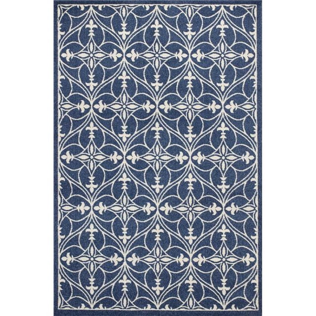 HomeRoots 354072 5 ft. 3 in. x 7 ft. 7 in. UV-Treated Polypropylene Denim Area Rug