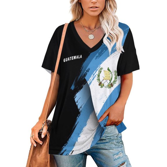 Chandail de Soccer pour Femmes Guatemala 2026, Fans de Soccer, avec Drapeau de Nation, Chandail Personnalisé