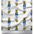 thumbnail image 1 of Soimoi Rayon Fabric Leaves & Floral Block Fabric Prints by Yard 56 Inch Wide, 1 of 4