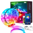 thumbnail image 1 of DAYBETTER 50ft Bluetooth LED Strip Lights,Music Sync 5050 LED Light Strip RGB with Remote Control,Timer Schedule,Color Changing Led Lights for Bedroom(APP+Remote +Mic), 1 of 7