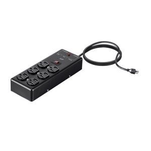 Monoprice Heavy Duty 6 Outlet Metal Surge Protector Power Box - Black, with 6 Feet Cord, 540 Joules, UL Certified, Overload Protection, For Home, Office, Travel, Dorm