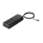Monoprice Heavy Duty 6 Outlet Metal Surge Protector Power Box - Black, with 6 Feet Cord, 540 Joules, UL Certified, Overload Protection, For Home, Office, Travel, Dorm