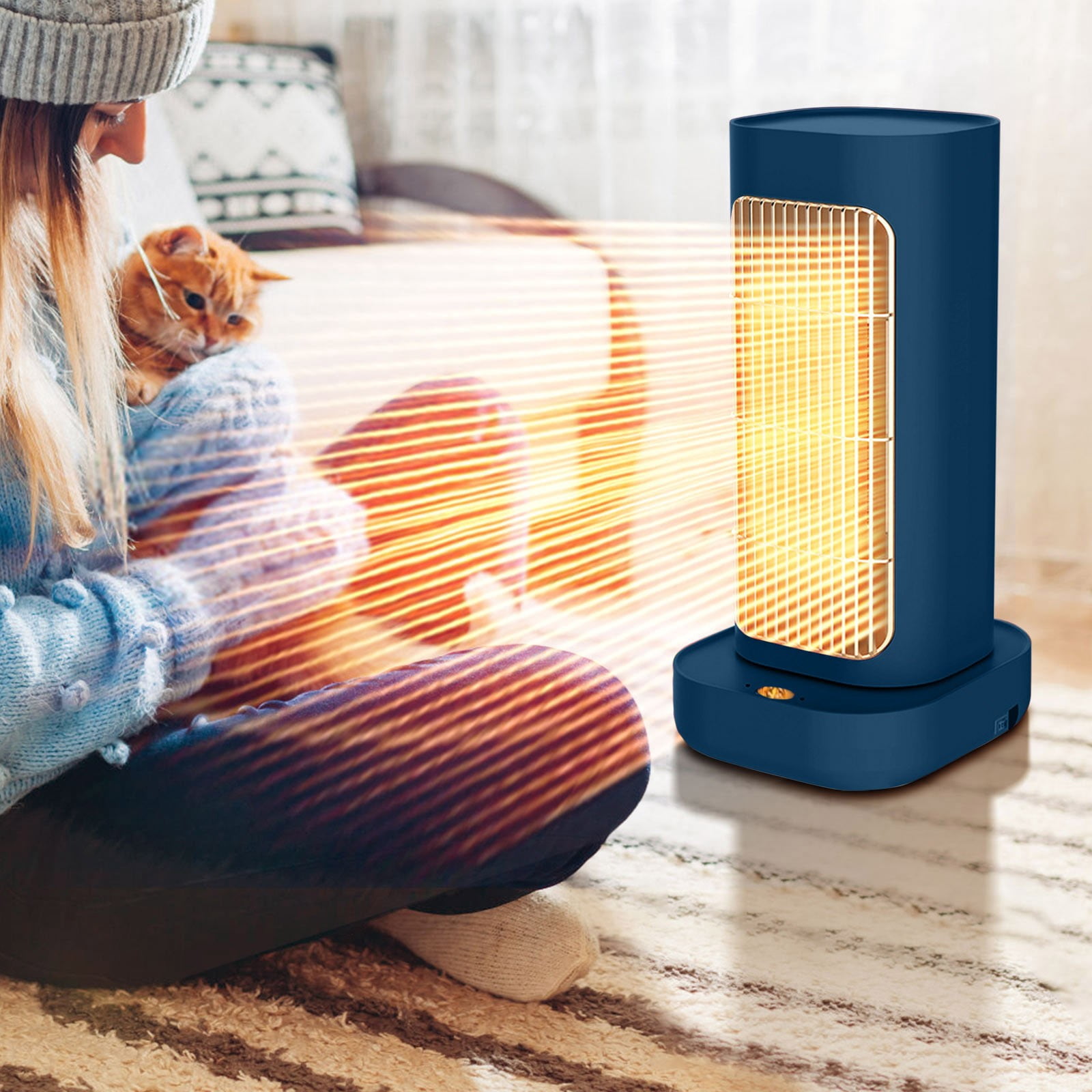 Space Heater 1300W, Energy Efficient Space Heaters For Indoor Use, Two-speedPortable Heater Fan With Adjustable Overheating Protection For Office