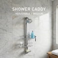 thumbnail image 2 of Simplehuman Adjustable Shower Caddy, Medium, Stainless Steel and Anodized Aluminum, 2 of 7