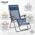 thumbnail image 2 of Lafuma Futura XL Zero Gravity Lawn Steel Recliner Chair, Ocean (2 Pack), 2 of 7