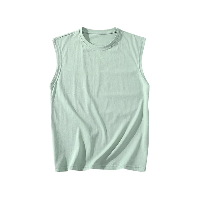 zfhfof Men's Casual Tank Tops Summer Rond Neck Sleeveless Lightweight Tee Muscle Basic T Shirts