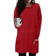 thumbnail image 2 of Chandail en Molleton Surdimensionné pour Femmes Col Rond Manches Longues Pull Décontracté Confortable Tenues de Mode Automne Vêtements 2024, 2 of 6
