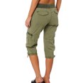 thumbnail image 2 of Innerwin Pantalon Cargo à Cordon Élastique Taille Haute Mode Capri Jaune Gingembre Clair L, 2 of 9