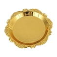thumbnail image 2 of Weloille Gold Metal Embossed Decorative Tray, Round Vanity Tray Jewelry Organizer, Multi Purpose Serving Tray for Dessert Snacks Kitchen Bedroom Vanity Countertop Use, 2 of 6