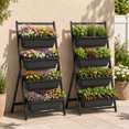 thumbnail image 3 of Costway 2PCS 4 FT 4-Tier Vertical Raised Garden Bed Elevated Planter w/4 Container Boxes, 3 of 10