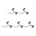 thumbnail image 1 of Unique Bargains 10Set Ribbon Crimp Clamp Ends Lobster Claw Clasps & Chain 13mm Metallic Black for DIY, 1 of 7