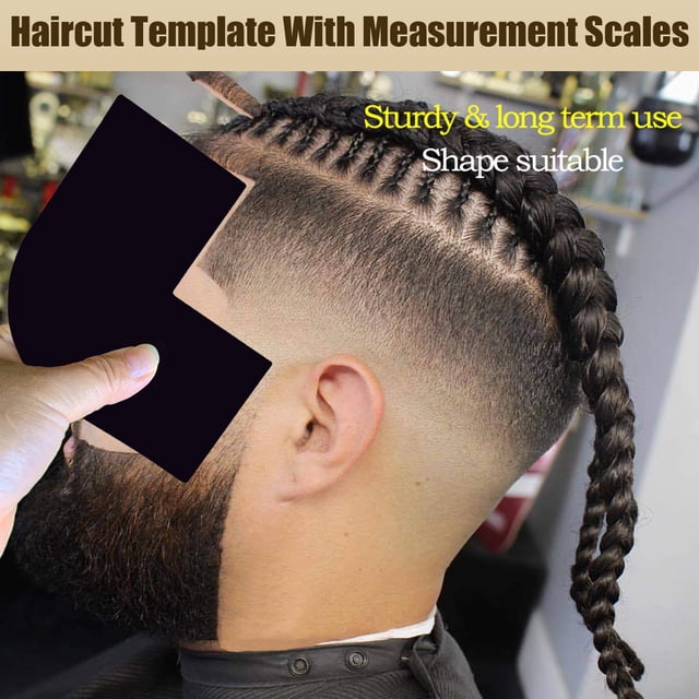 1/4Pcs Barber Color Hairline Enhancement Card Beard Lineup Shaping Tool Men Hairline Guide Beard Facial Hair Styling Trimming Edging Shaping Template
