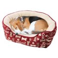 thumbnail image 2 of Sleep Zone 21" Small Woof Scallop Bolster Dog Bed, 2 of 5
