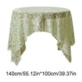 thumbnail image 3 of Tyidzon French Dining Table Coffee Table Cover Towel Lace Hollow Table Cloth Rectangular Decorative Round Table, 3 of 6